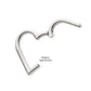 Titanium Heart Shape Hinged Segment Clicker