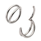 Titanium-Double Hoop Side Facing Hinged Segment Clicker
