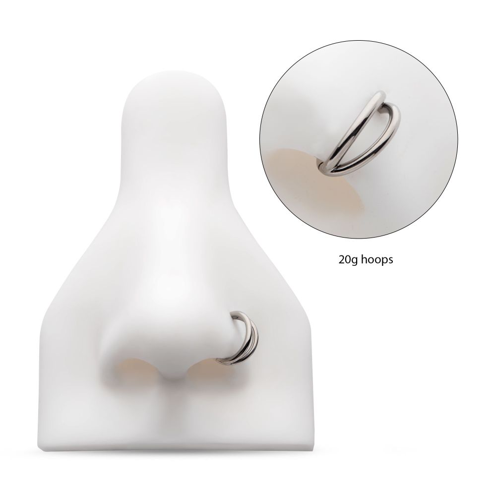 Titanium-Double Hoop Side Facing Hinged Segment Clicker