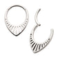 Titanium Cut Out Teardrop Shape Front Facing Hinged Segment Clicker
