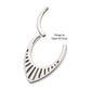 Titanium Cut Out Teardrop Shape Front Facing Hinged Segment Clicker