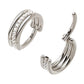 Titanium Triple Stacked with CNC Set CZ Center Line Side Facing Hinged Segment Clicker