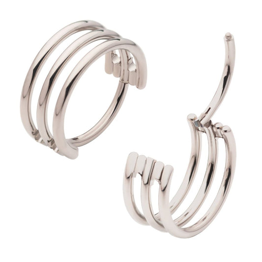 Titanium Triple Row Side Facing Hinged Segment Clicker