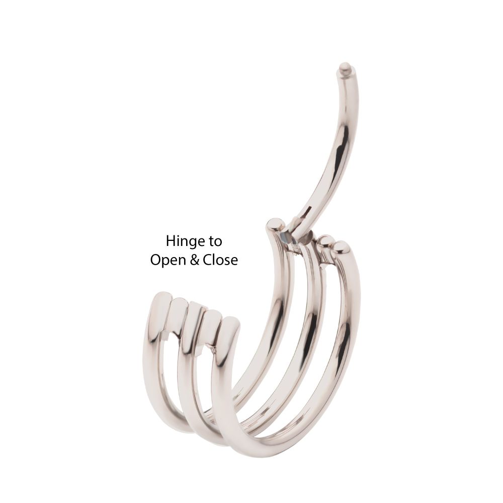Titanium Triple Row Side Facing Hinged Segment Clicker
