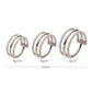 Titanium with CNC Set Clear CZ in 2 Side Hoops Triple Row Side Facing Hinged Segment Clicker