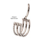 Titanium with CNC Set Clear CZ in 2 Side Hoops Triple Row Side Facing Hinged Segment Clicker