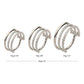 Titanium with CNC Set Clear CZ in 2 Consecutive Hoops Triple Row Side Facing Hinged Segment Clicker