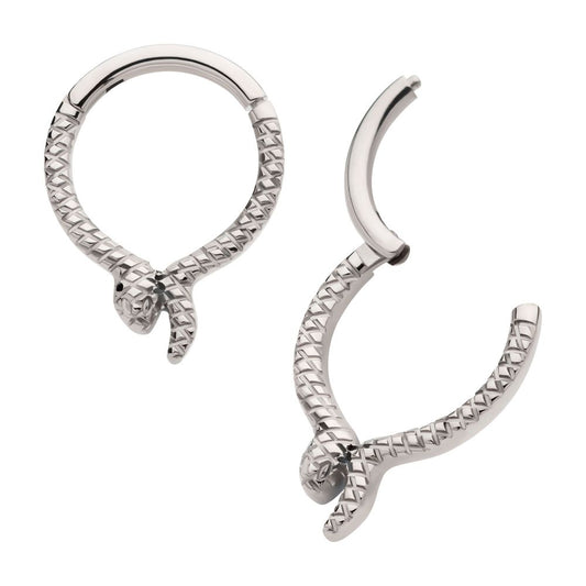 Titanium Snake Design Front Facing Hinged Segment Clicker