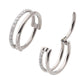 Titanium Side Facing Hinged Segment Clicker with Single Hoop Full Clear CNC Set Round CZ