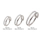 Titanium Side Facing Hinged Segment Clicker with Single Hoop Full Clear CNC Set Round CZ