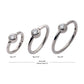 Titanium Bezel Set Round Gem Side Facing Hinged Segment Clicker