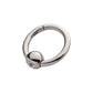 Titanium Bezel Set Round Gem Side Facing Hinged Segment Clicker