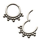 Titanium with 5 Cluster Trio Beads Front Facing Hinged Segment Clicker