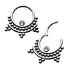 Titanium 1 Bezel Set Gem Gem and Tri-Beads Clusters Hinged Segment Clicker