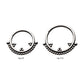 Titanium Trio Beaded Cluster Front Facing Hinged Segment Clicker