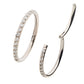 Titanium with 1mm CNC Set Clear CZ Eternity Gem Side Facing Hinged Segment Clicker