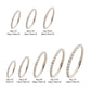 Titanium with 1mm CNC Set Clear CZ Eternity Gem Side Facing Hinged Segment Clicker