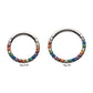 Titanium with Front Full Clear Eternity Gem Hinged Segment Clicker