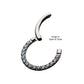 Titanium with Front Full Clear Eternity Gem Hinged Segment Clicker