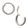 Titanium Twisted Rope Front Facing Hinged Segment Clicker