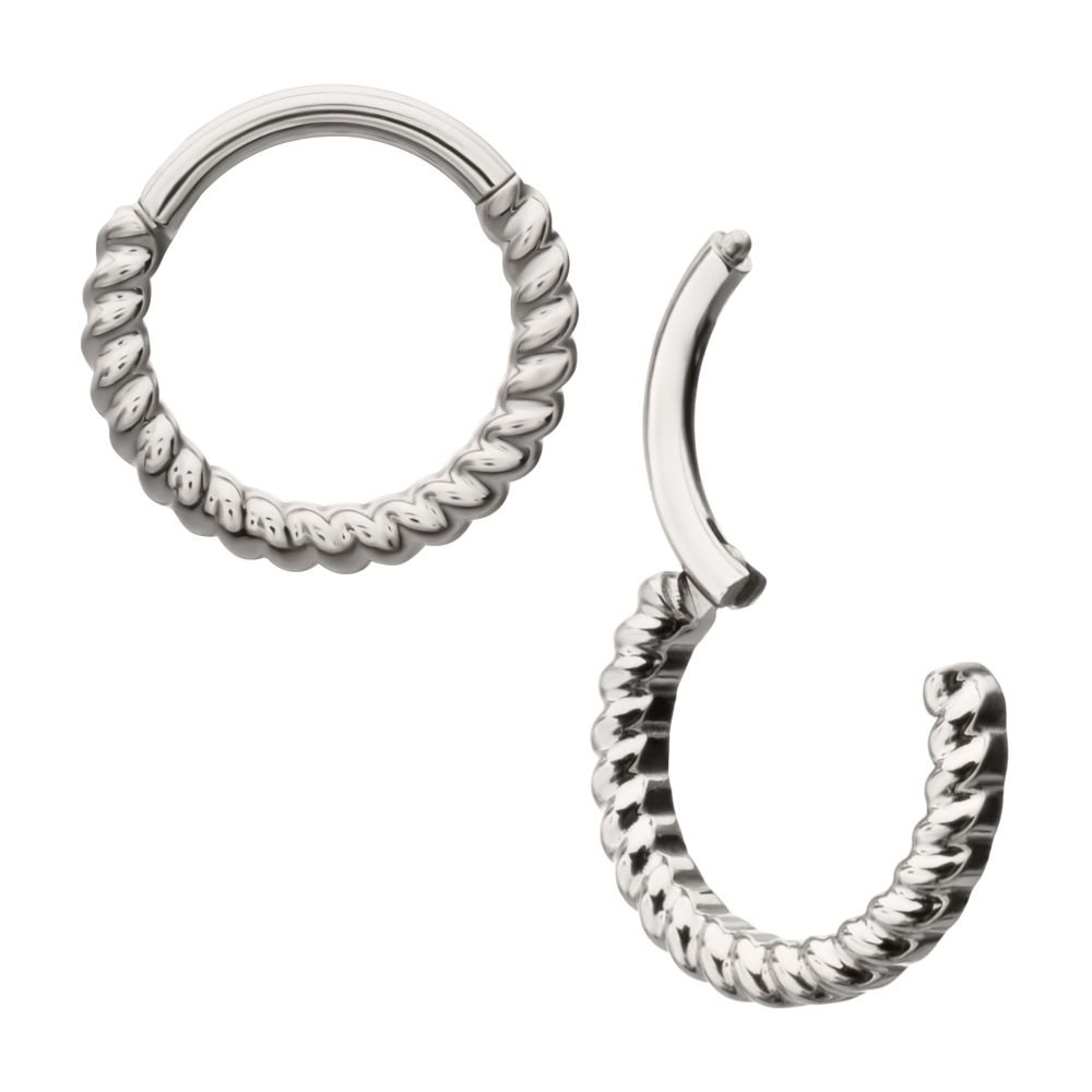 Titanium Twisted Rope Front Facing Hinged Segment Clicker