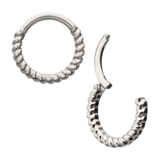 Titanium Twisted Rope Front Facing Hinged Segment Clicker