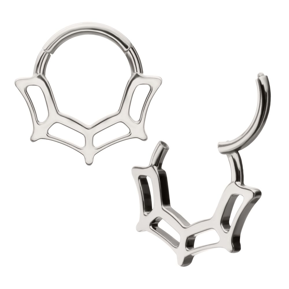 Titanium Spiderweb Front Facing Hinged Segment Clicker