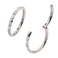 Titanium with Alternating CZ & Pyramid Stud Side Facing Hinged Segment Clicker