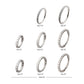 20g Titanium Pin with Side Facing Prong Set 1mm CNC Set Clear CZ Eternity Gem Hinged Hoop