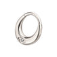 Titanium Etched Design with Prong Set Gem Sleek Dome Septum Front Facing Hinged Segment Clicker