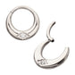 Titanium Etched Design with Prong Set Gem Sleek Dome Septum Front Facing Hinged Segment Clicker