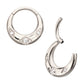 Titanium Triple Etched Design with Prong Set Gem Sleek Dome Septum Front Facing Hinged Segment Clicker