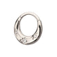 Titanium Triple Etched Design with Prong Set Gem Sleek Dome Septum Front Facing Hinged Segment Clicker
