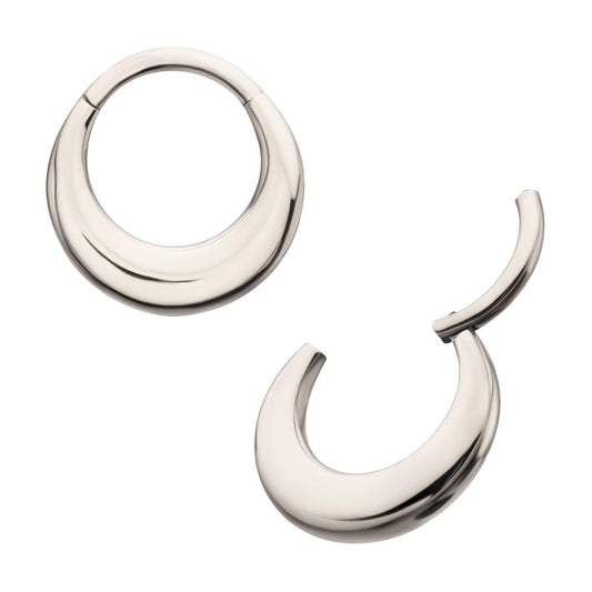Titanium Sleek Dome Septum Front Facing Hinged Segment Clicker