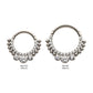 Titanium 10-Beaded Bezel Set Gem Front Facing Hinged Segment Clicker