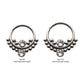 Titanium Bezel Set Swarovski Crystal Cluster Beads Front Facing Hinged Segment Clicker