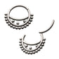 Titanium Smiley Design Cluster Beads Front Facing Hinged Segment Clicker