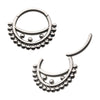 Titanium Smiley Design Cluster Beads Front Facing Hinged Segment Clicker