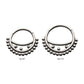 Titanium Smiley Design Cluster Beads Front Facing Hinged Segment Clicker