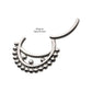 Titanium Smiley Design Cluster Beads Front Facing Hinged Segment Clicker