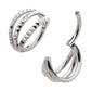 Titanium Pyramid Stud Double Hoop Side Facing Hinged Segment Clicker