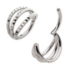 Titanium Pyramid Stud Double Hoop Side Facing Hinged Segment Clicker