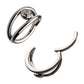 Titanium Double Hoop with Bezel Set Round Gem Side Facing Hinged Segment Clicker