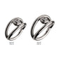 Titanium Double Hoop with Bezel Set Round Gem Side Facing Hinged Segment Clicker