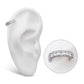 Titanium with Channel Set Princess Gem Side Facing Hinged Segment Clicker