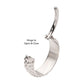Titanium Hammered Pattern Side Facing Hinged Segment Clicker