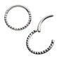 Titanium with Pyramid Design Front Facing Hinged Segment Clicker