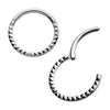 Titanium with Pyramid Design Front Facing Hinged Segment Clicker