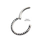 Titanium with Pyramid Design Front Facing Hinged Segment Clicker