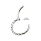Titanium Chevron Etched Front Facing Hinged Segment Clicker